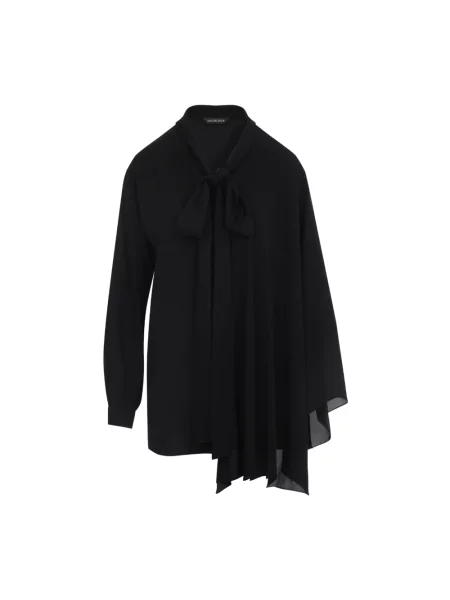 Lniana koszula Balenciaga czarna