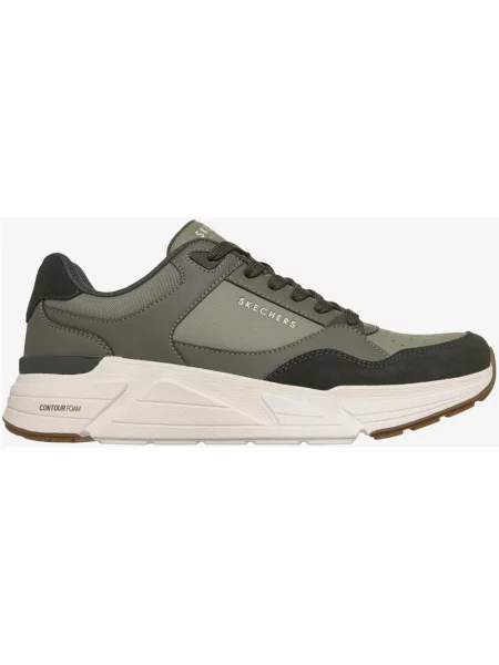 Buty do biegania Skechers Street Rovino Lite Cool Two The Core zielony oliwkowy czarny kremowy biały