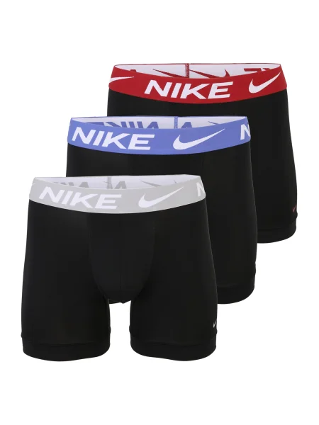 NIKE Underwear Boksarice Essential svetlo siva / temno rdeča / črna bela