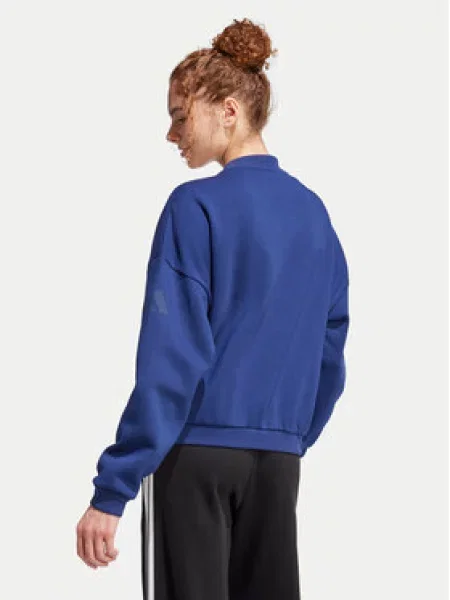 Adidas Mikina Essentials Contemporary Logo Tmavomodrá modrá