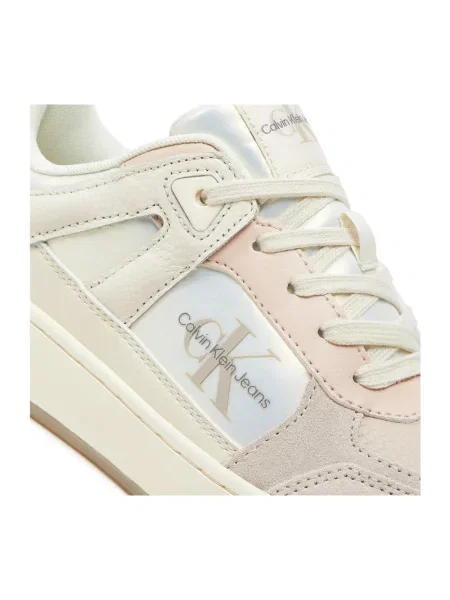 Sneakersy Calvin Klein skórzane białe