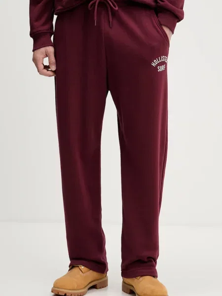 Donji dio trenirke Hollister Co. bez uzorka bordo