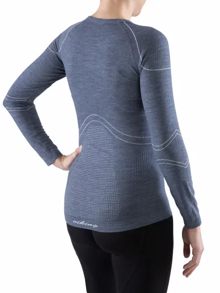 Koszulka termoaktywna Viking Lana Pro Merino z wełną Merino szara