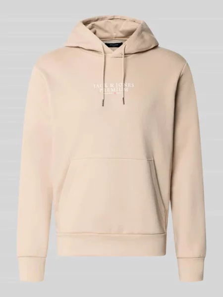 Bluza z kapturem z nadrukiem z logo model JPRBLUARCHIE' Jack & Jones biała