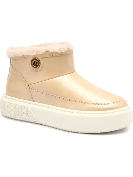 Pinko De piele bocanci YOKO 22 | shearling bej