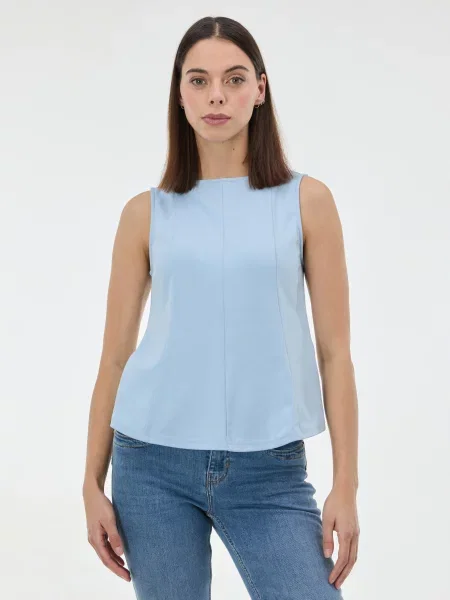 Top Orsay fără mâneci albastru