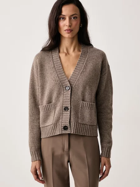 Weekend Max Mara kardigan dámský vlněný WKDFILMATO hnědý