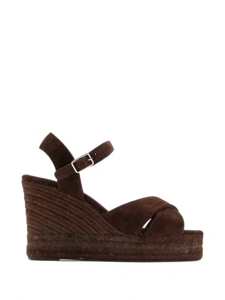 Espadrile Castaner din piele de căprioară maro