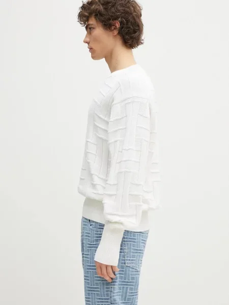 Πουλόβερ Kenzo Weave ανδρικό άσπρο λευκό