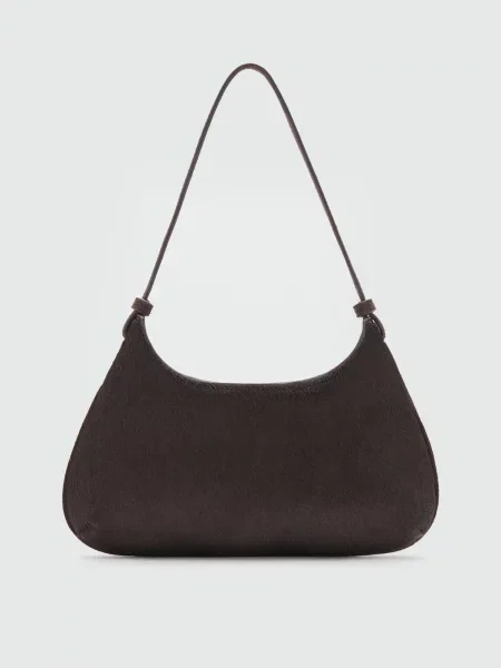 MANGO Сумка Темно-коричневий Шкіра коричнева