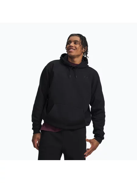 Izolat hanorac cu glugă Under Armour din material terry negru