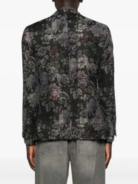 Sacou Gabriele Pasini cu model floral negru