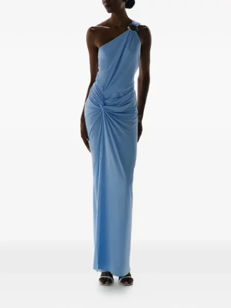 Rochie maxi Baobab cu un umăr gol albastru