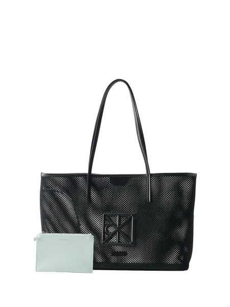 Calvin Klein Geantă Emblem Mesh Tote negru