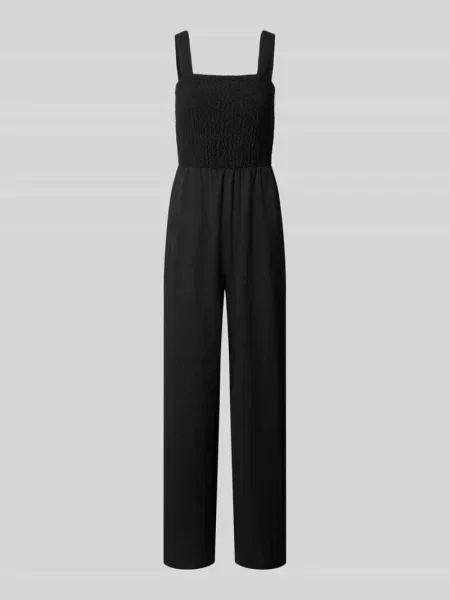 Kombinezon o kroju regular fit z marszczonym tułowiem model ELISE' Only czarny