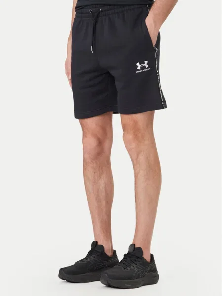 Under Armour Pantaloni scurți sport UA Icon Fleece Taping negru