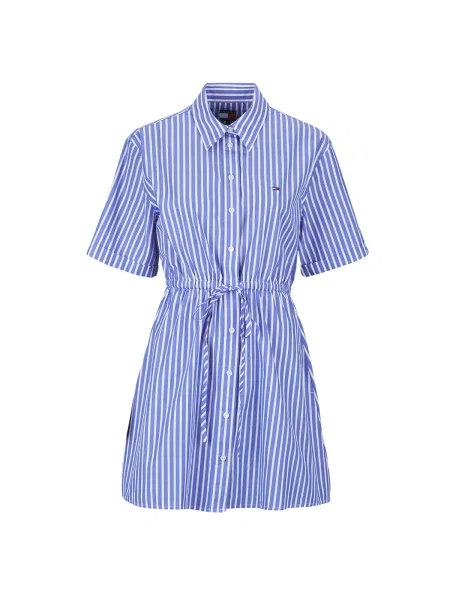 Kavbojska srajca Tommy Jeans s črtami modra