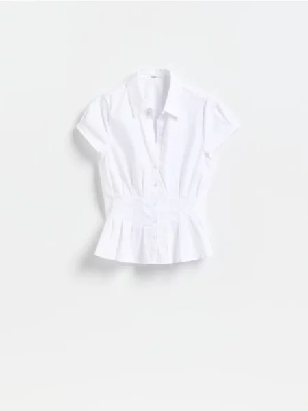 Reserved Cămașă slim fit în carouri alb
