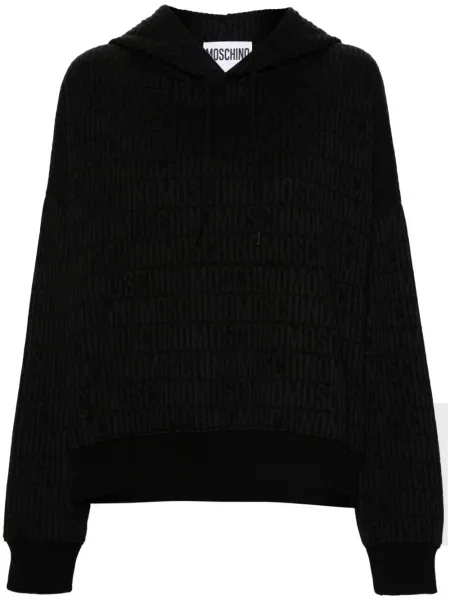 Hanorac cu glugă Moschino cu imagine negru