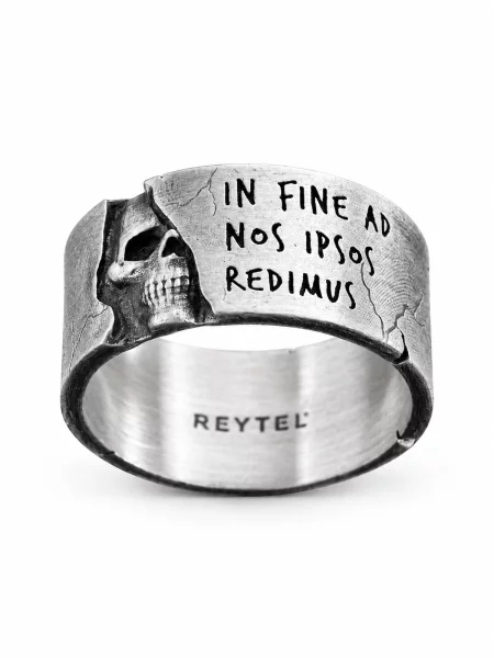 REYTEL Prsteň REVERTO — Skullinscription strieborná