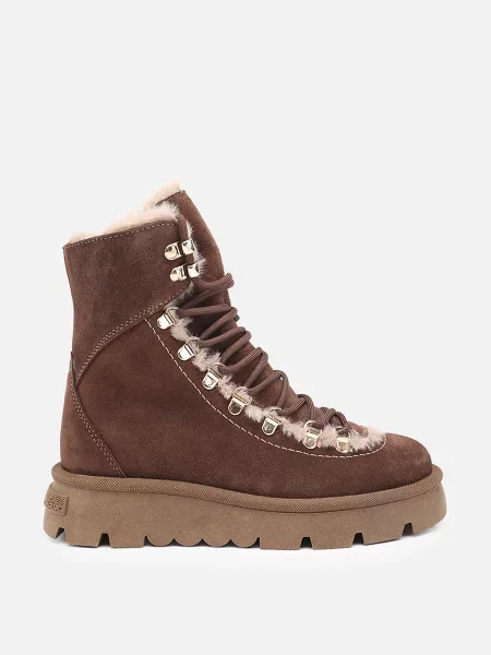 Шкіряні Черевики YUKI темно-коричневий коричневі