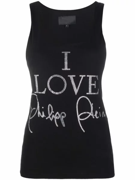 Top Philipp Plein de cristal negru