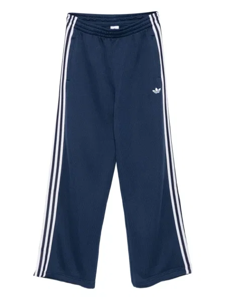 Pruhované kalhoty Adidas modré