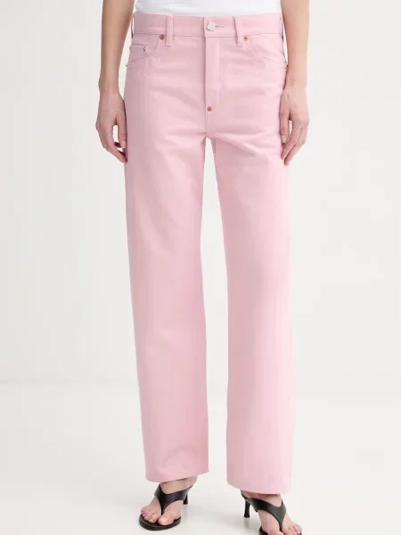 Kenzo blugi straight de damă roz