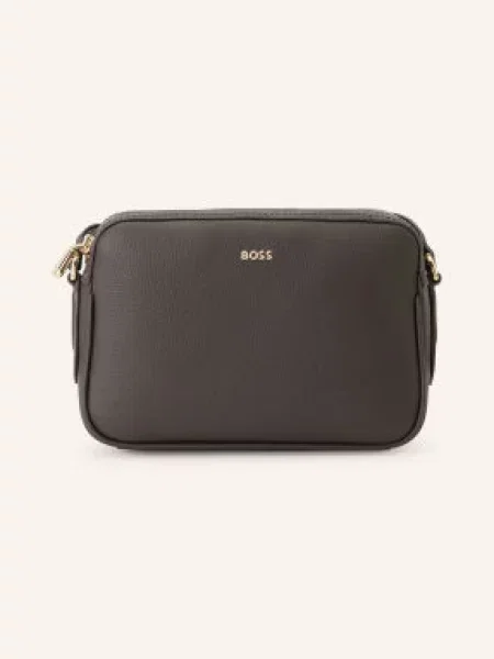 BOSS torebka crossbody skórzana Lenah Crossbody brązowa