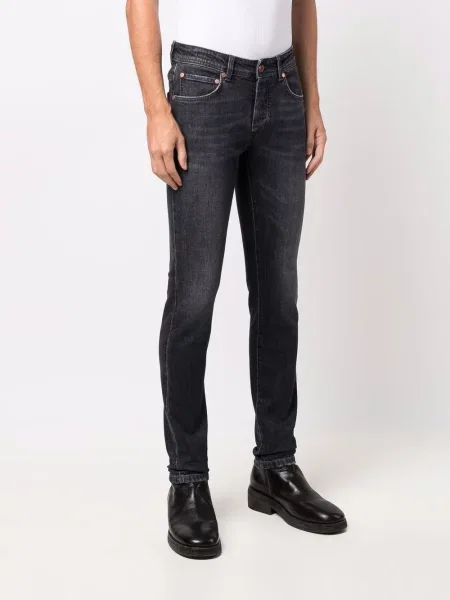 Skinny jeansy skinny Barba czarne