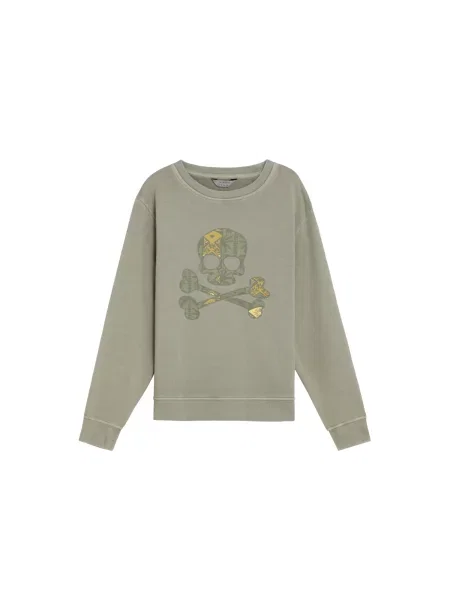 Scalpers Sweater majica / kaki zelena