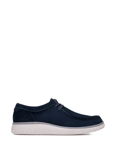 Pantofi Clarks Originals cu șireturi din dantelă albastru