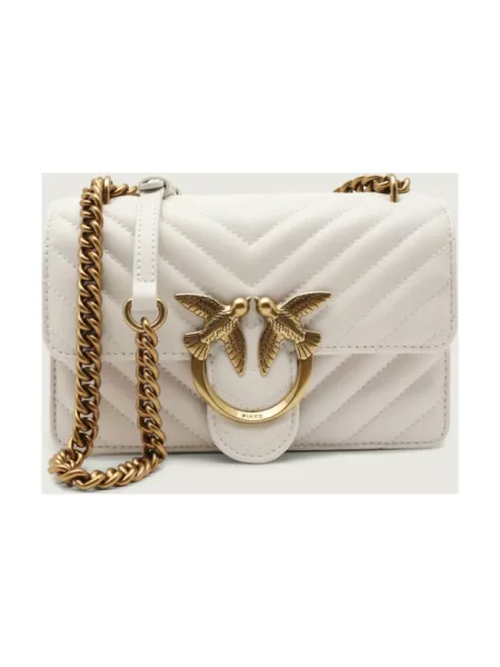 Geanta crossbody Pinko din piele bej
