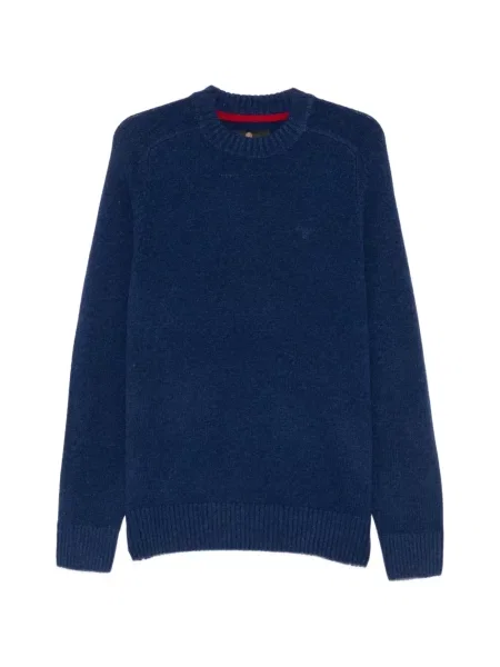Pulover Barbour cu broderie albastru