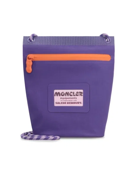 Torba crossbody Moncler z logo fioletowa