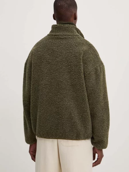 Geacă American Vintage din fleece retro verde