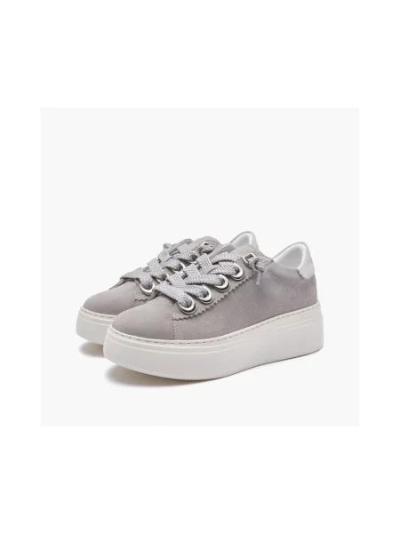 Sneakersy Emanuélle Vee zamszowe szare