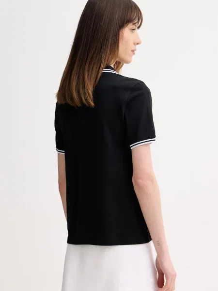 Póló FRED PERRY Twin Tipped Polo Shirt Black 8 fekete