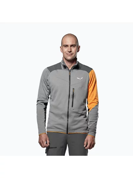 Trekingová mikina Salewa Nxt Pl quiet shade šedá