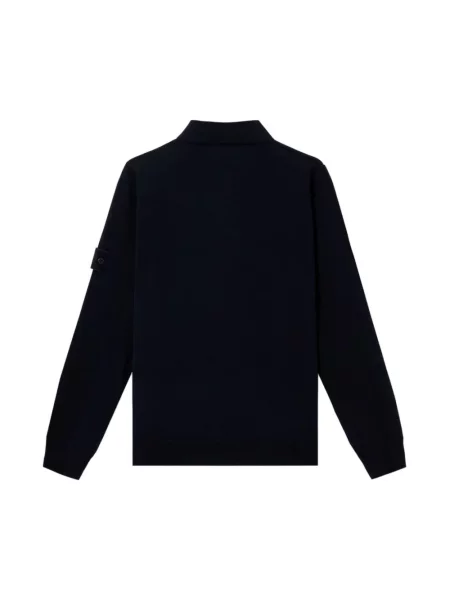 Sweter Stone Island wełniany z kamieniami niebieski