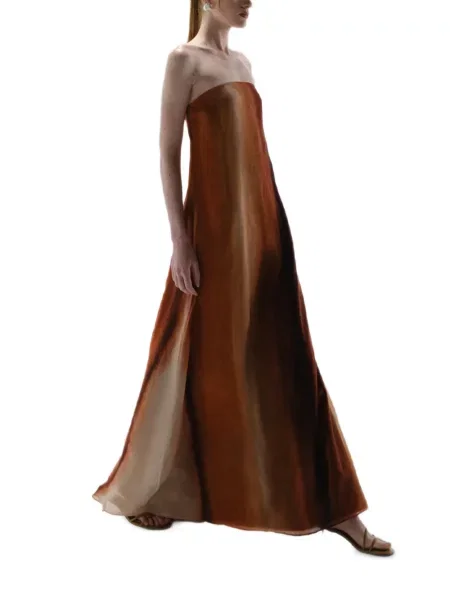 Rochie maxi Baobab fără bretele maro