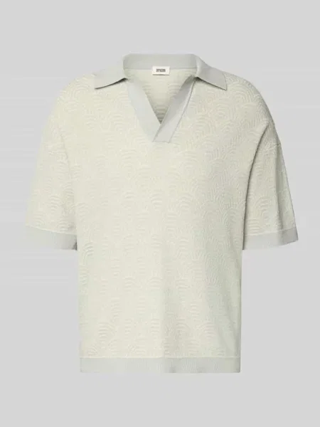 Koszulka polo o kroju relaxed fit z dekoltem w serek model LAURENZZO' Drykorn