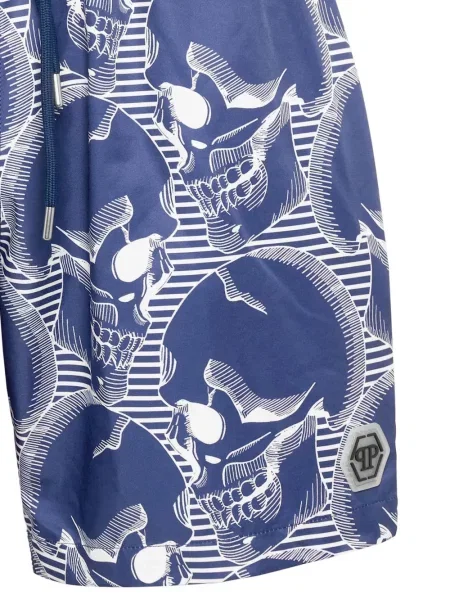 Raštuotos maudymosi kelnaitės Philipp Plein mėlyna