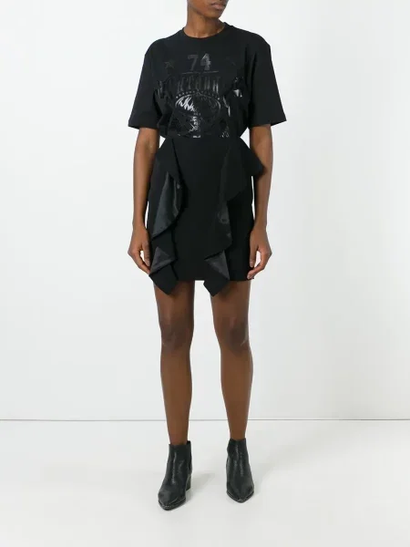 Fusta mini Givenchy drapată negru