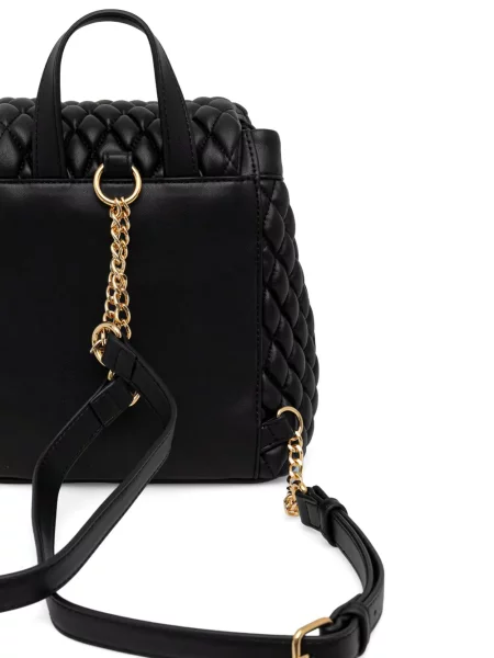 Prošívaný batoh Love Moschino s autogramem černý