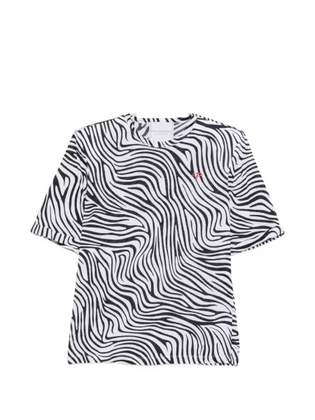 Tricou Philosophy Di Lorenzo Serafini cu imagine cu model zebră alb