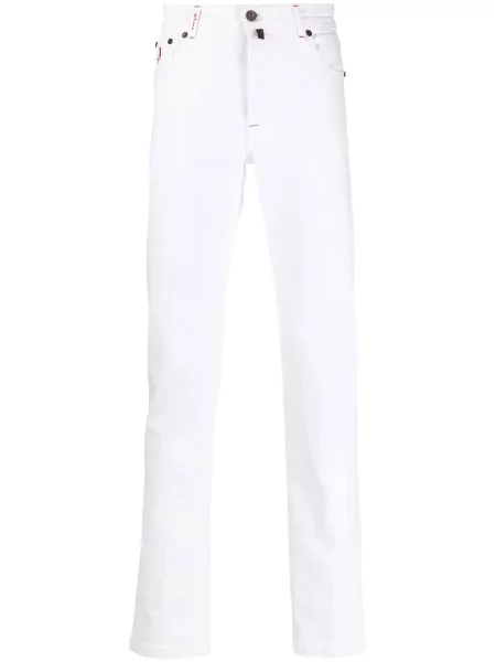 Blugi Kiton cu talie joasă alb