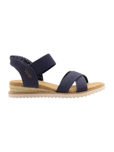 Skechers Sandały BOBS Desert Kiss Golden Lily Granatowy niebieskie