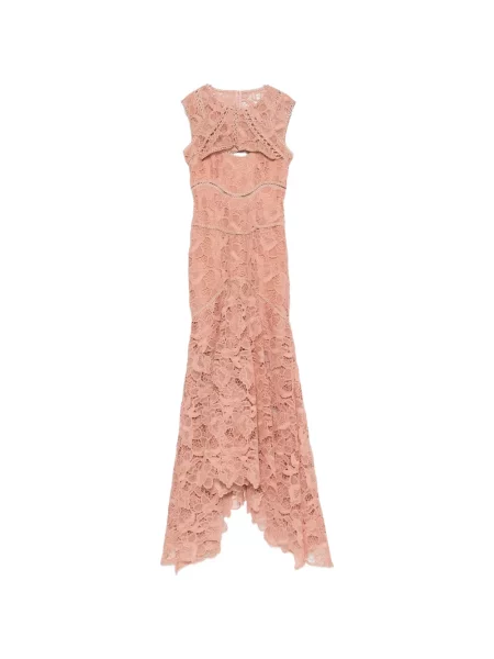Maxi rochie maxi Costarellos din dantelă de costum roz