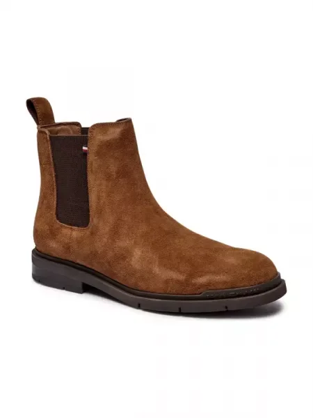 Tommy Hilfiger Ghete chelsea CHELSEA | piele întoarsă maro